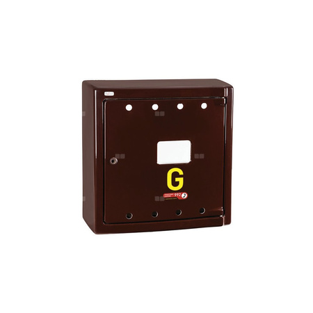 Skrzynka gazowa, 600x600x250, wolnostojąca, z laminatu - brązowa