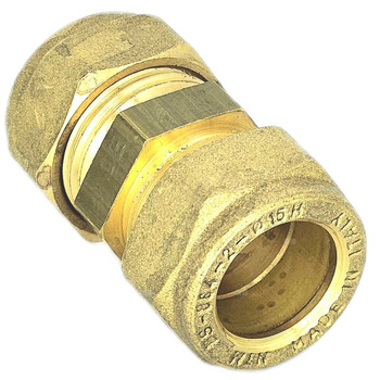 Złączka prosta skręcana QIK Do rur miedzianych, mosiądz, 10 mm (złącze skręcane x złącze skręcane)