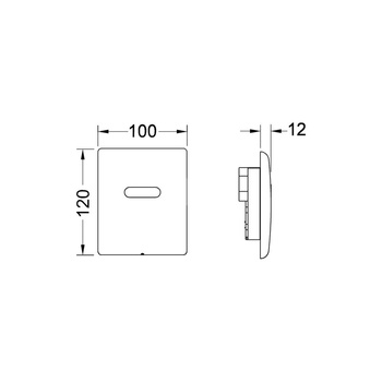 Mechanizm spłukujący elektroniczny TECEplanus do pisuaru, zasilany 230/12V, biały matowy