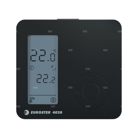 Regulator temperatury Euroster E4020, kolor czarny