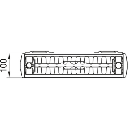 Grzejnik KermiX2 Verteo Profil typ22 1200x100x800 biały, 10 bar, z osłonami bocznymi