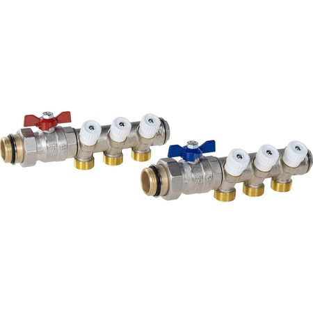 Zestaw podstawowy rozdzielacza do wody użytkowej ADM 213, G1'', 3 punkty poboru