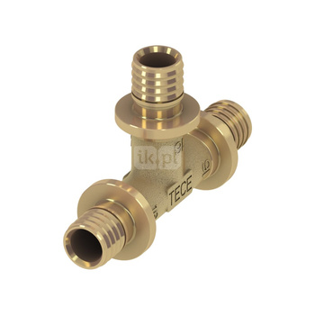 Trójnik TECE flex 90' mosiądz 40 mm (końcówka wtykowa x końcówka wtykowa x końcówka wtykowa)