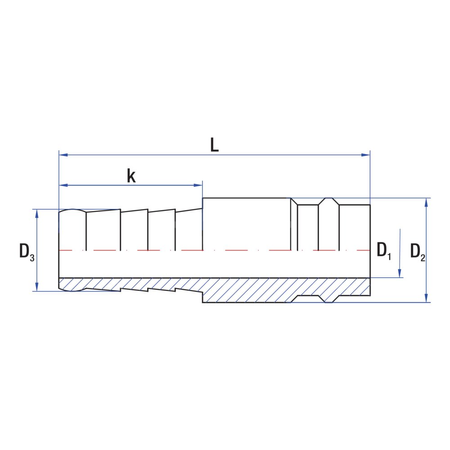 Złącze dwójnik proste RUMET zaciskowe Mosiądz niklowany 8 mm