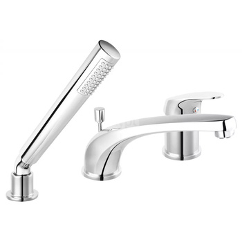 Bateria wannowa stojąca FERRO FERRO ONE, kolor chrom, montaż trzyotworowa