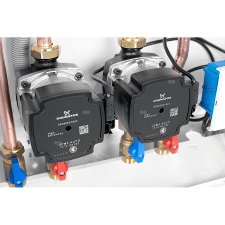 Grupa pompowa AFRISO PrimoBox AHB 620 GZ x GW 3/4'' x 3/4'', z izolacją, z pompą obiegową 2x Grunfos UPM3 Auto