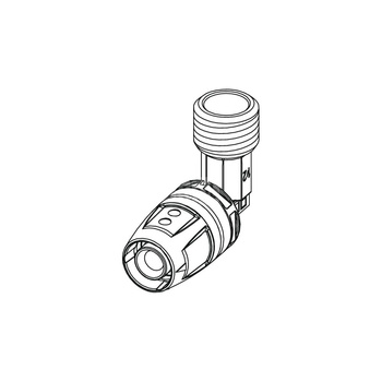 Nypel 90' TECE logo dwuczęściowy, mosiądz, 25 mm x 3/4'' (pz x GZ)