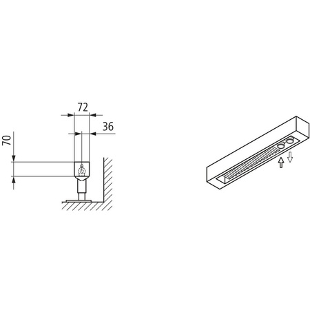 Konwektor Kermi Konvektor Typ21 BH210x72x5600mm QN3870, weiß, 6bar, o. Abd., AB Uni.