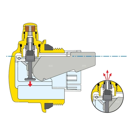 AERCAL - Odpowietrznik automatyczny do grzejników 1 1/4" GZ prawy
