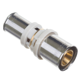 Złączka prosta zaprasowywana QIK XPRT redukcja, mosiądz, 26 mm x 16 mm (złącze zaprasowywane)