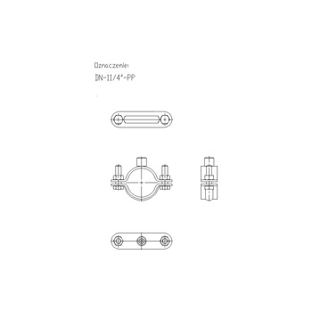 Obejma tryskaczowa DN 11/4 (41-44mm) DN-11/4-PP