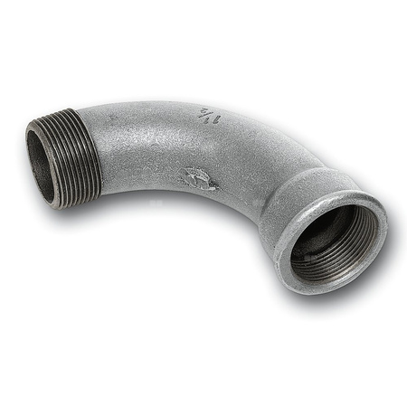 Łuk 90' SANHA 1#, żeliwo (cynk/nikiel) (ocynk), 1 1/4'' (GW x GZ)