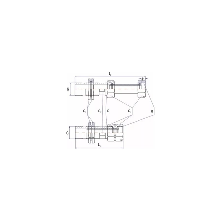 Przedłużka RUMET mosiądz 3/4'' x 3/4'' (GW x GZ), 150 mm