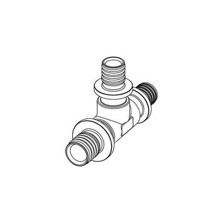 Trójnik TECE flex brąz 25 x 16 x 25 GZ