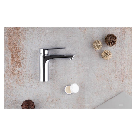 Bateria umywalkowa stojąca KFA Armatura TANZANIT click clack, chrom, montaż blat / otwór na baterię