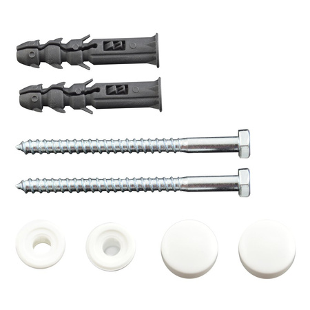 Zestaw do mocowania WC biały