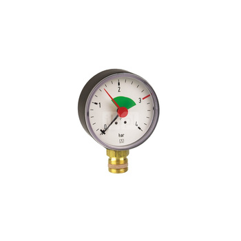 Manometr z rurką Bourdona AFRISO HZ grzewczy 0/4 bar G1/4B aksjalne fi 80 mm, kl. 2.5%