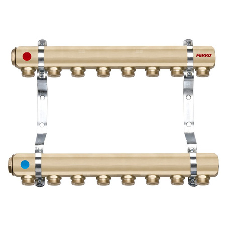 Rozdzielacz 1" 10-drogowy z nyplami