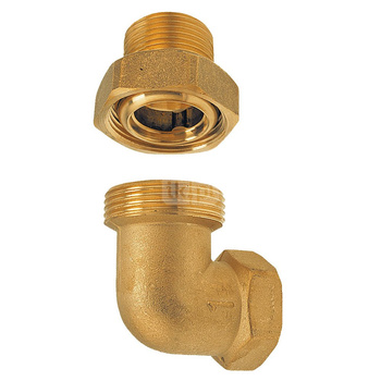 Śrubunek kątowy z oringiem 90' FERRO, mosiądz (żółty), 3/4'' (GW x GZ)