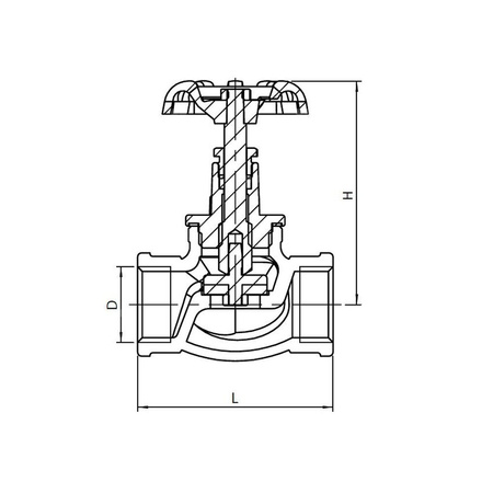 Zawór wodny KFA Armatura, żeliwo GW 1/2'' x GW 1/2''