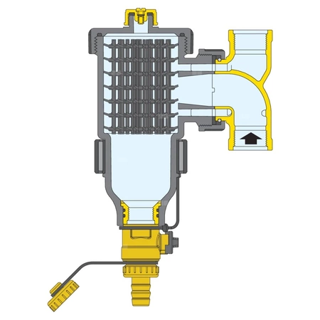 Separator CALEFFI DIRTMAG®, 3 bar / 90'C, 28mm, z wkładem magnesowym