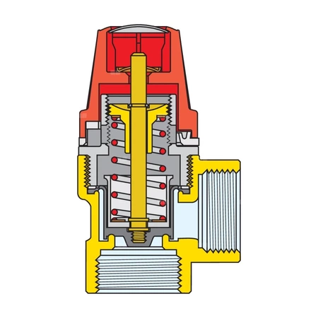 Zawór przelewowy CALEFFI 311 mosiądz 3,5 bar GW 1/2''