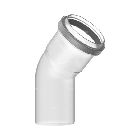 Kolano (2627), spalinowe 45st. fi60, PP transparentne