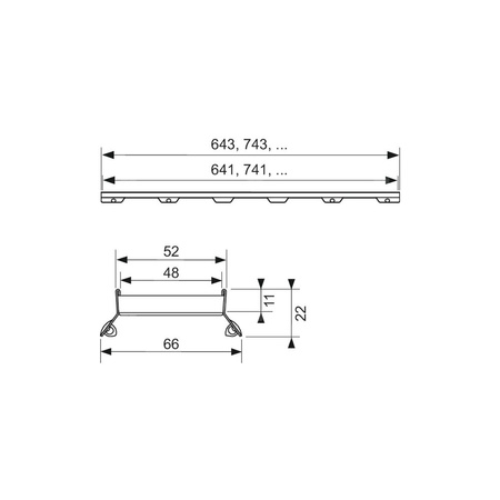 TECEdrainline - Ruszt prosty plate II 800 mm