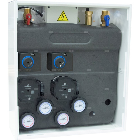 Grupa pompowa AFRISO PrimoBox AZB 455 GZ x GW 3/4'' x 3/4'', z zaworem mieszającym, z izolacją, z siłownikiem arm 141