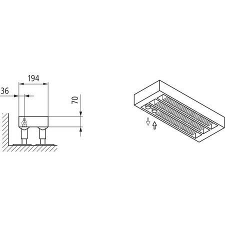 Konwektor Kermi Konvektor Typ43 BH280x194x800mm QN1507,weiß,6bar,o. Abd.,AB Uni.