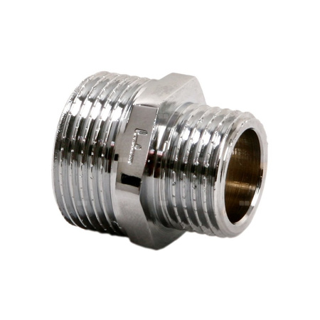 Nypel FERRO redukcja, mosiądz (chrom), 1/2'' x 3/8'' (GZ)