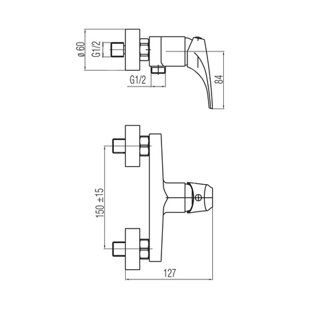 SIGMA Bateria natryskowa ścienna (bez akcesoriów)