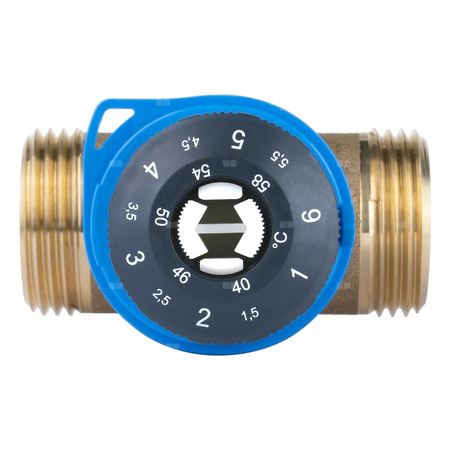 Zawór regulacyjny termostatyczny do wody ciepłej AFRISO ATM 363 mosiądz GZ 1'', DN 20, zakres temp. 35-60'C, Kvs 1.6 m3/h, maksymalna temperatura 90'C, maksymane ciśnienie 10 bar