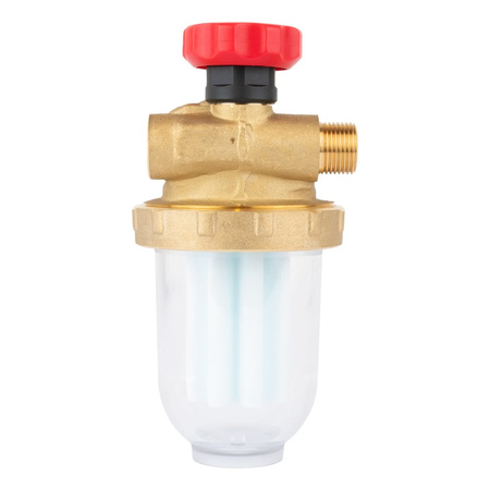 Filtr olejowy AFRISO Z500Si dwururowy fi 3/8'' x 3/8'' GW x GZ, z wkładem plastikowym, maks. przepływ 200 l/h