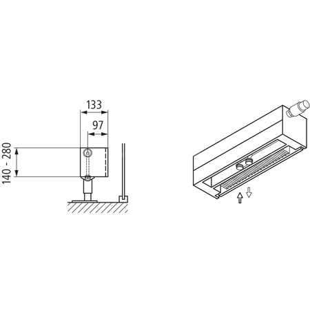 Konwektor Kermi V-Kon S Typ22 BH70x133x1200mm QN550, weiß, 6 bar, o. Abd., Vent. re