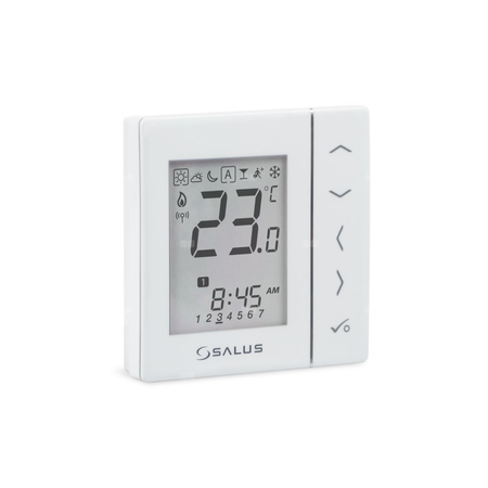 Regulator temperatury SALUS VS10WRF bezprzewodowy Zigbee z wyświetlaczem, montaż podtynkowy
