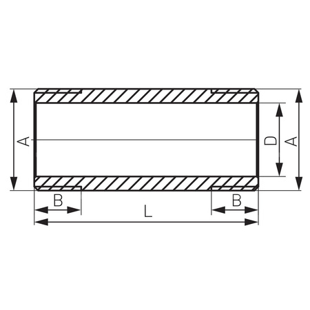 Króciec gwintowany FERRO, mosiądz, 1'' (GZ), 165 mm
