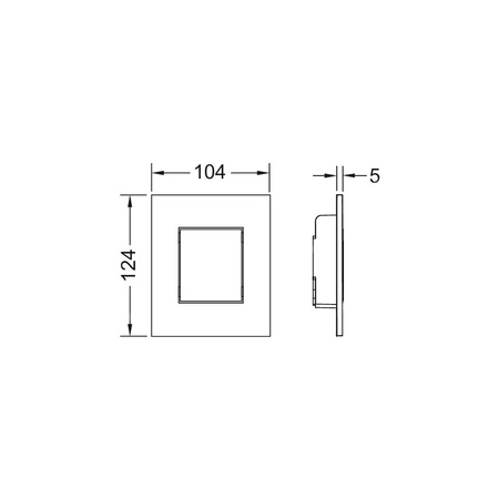 Przycisk spłukujący do stelaża do pisuaru (Mechaniczny) TECE now tworzywo, kolor czarny mat