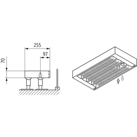 Konwektor Kermi Kon m. Str. Typ44 BH140x255x800mm QN1098,weiß,6bar, m. Abd., AB Uni.