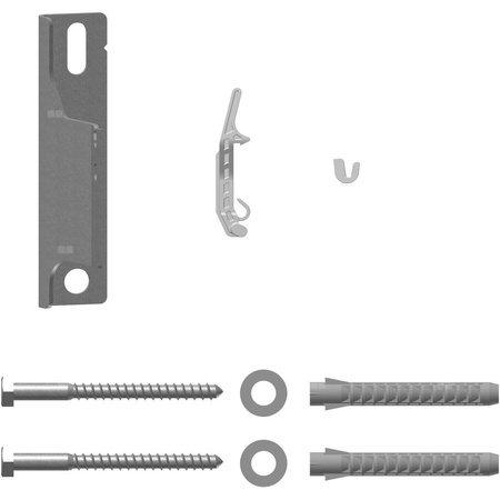 Wandkonsolen-Set kurz WA50mmEinhängepunkt 43mm, biały