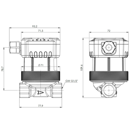 Pompa obiegowa APW 710 do instalacji cyrkulacji ciepłej wody użytkowej, GW G1/2'', 230 V AC