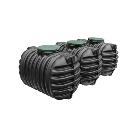 CRISTALL TRIO Zbiornik na wodę deszczową 7950 /8400L z pokrywami D600 - plastikowy Zbiornik na wodę deszczową, zbiornik na deszczówkę , zbiornik retencyjny, zbiornik z tworzywa , szambo