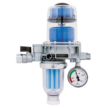 Filtr olejowy AFRISO FloCo-TOP-2KM Si zintegrowany z odpowietrznikiem fi 3/8'' x 3/8'' GW x GZ, z wkładem plastikowym, maks. przepływ 100 l/h