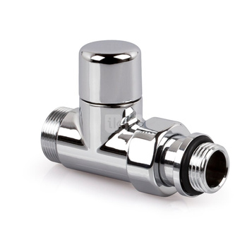 Zawór powrotny odcinający, chrom, prosty, 1/2", konieczne złączki FEM24C/FEM24P/FEM24M