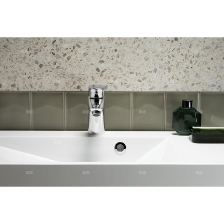 Bateria umywalkowa stojąca KFA Armatura ABASHA click clack, chrom, montaż blat / otwór na baterię