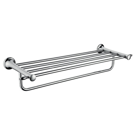 RETRO wieszak na ręcznik z półką, chrom