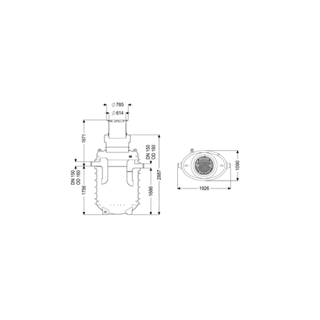 Separator tłuszczu EasyClean ground GW Direct-R NS8,5 170B