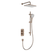 Zestaw natryskowy Malaga, termostatyczny, podtynkowy z drążkiem przesuwnym, PVD brushed rose gold