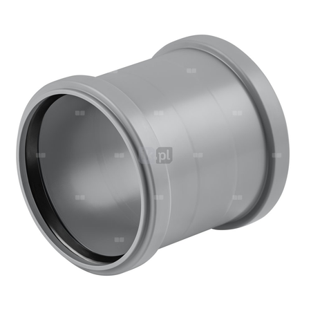 Złączka dwukielichowa MAGNAPLAST HT PLUS HTU, PP (szary), DN 75 (ww x ww), do kanalizacji