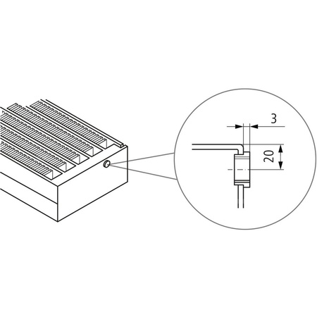 Konwektor Kermi V-Konvektor Typ21 BH280x72x4800mm QN3883, weiß, 6 bar, m. Abd., Vent. re